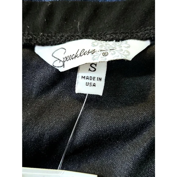 Women's NWT Speechless Black Rhinestone Shirred Halter Dress Size S - Picture 4 of 5